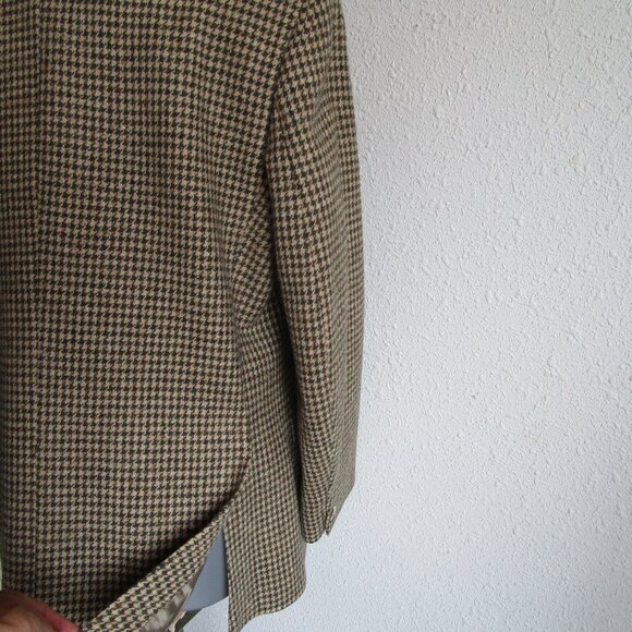 Irish wool tweed dinner jacket, multiple inside pockets, double vent, hand woven - Picture 5 of 16